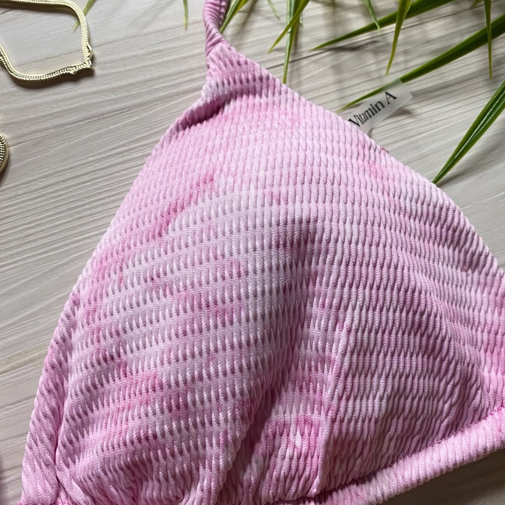 Vitamin A Tie-Dye Triangle Bikini Top - Picture 6 of 8